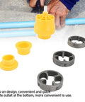 Topincn Electric Drill Pvc Threader Tap And Die Set For Plumbing, featuring yellow and black fittings for secure pipe threading.