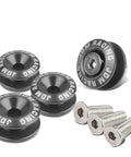 Bumper Trunk Quick Release Fastener Kit Gun Metal 24mm Diameter and 11mm Height Includes Hardware for Easy Front and Rear Bumper Installation and Removal Set of 4