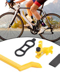Portable Bicycle Wheel Truing Stand With Rim Adjustment And Accurate Percentage Gauge Compact Design For Cyclists Bright Yellow