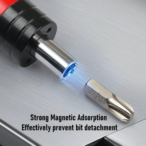 Garosa T Handle Preset Torque Wrench Pro Slip Click Tool For Electrical Repair Workshop showing strong magnetic bit holder.
