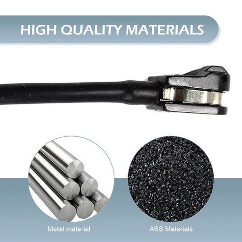Grandi brake wear sensor with black cable and metal tip; BMW F20/F2 compatible, ABS and metal material visuals