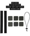 Everywhere Handlebar Bag 5L Rigid Front Barrel Pack With Foam Spacer Kit for Road Gravel and MTB accessories including spacers and straps