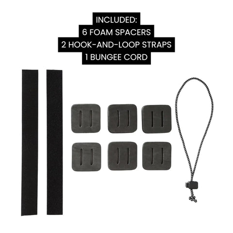 Everywhere Handlebar Bag 5L Rigid Front Barrel Pack With Foam Spacer Kit for Road Gravel and MTB accessories including spacers and straps