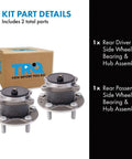 Rear Left And Right Wheel Bearing And Hub Assembly Kit For 2019 2021 Mazda 3 And 2020 2021 CX 30 Front Wheel Drive Two Piece Replacement Set For Easy DIY Friendly Install
