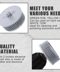 Six Pack 2 Inch Bristle Discs Set With Grit 50 80 120 For Grinding Polishing And Coating Removal On Metal Compatible With Drill