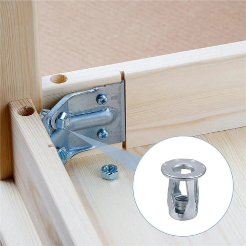 Petal Shape Rivet Nut Screws Kit For Sheet Metal Expansion Bolts Set M4 M5 M6 180 Pieces Heavy Duty Locking System For Strong Mounts Easy Install Precise Thread Match Durable Metal Construction used in wood joint