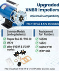 2-Pack Utility Pump Repair Kit For 1/10 HP And 1/12 HP Transfer Pumps With 4 Beefed-Up XNBR Impellers