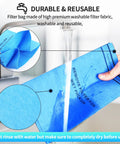 Replacement Wet Dry Vac Filter Bags For Stinger 2.5-5 Gallon Vacuums 10 Pack With Retaining Bands in use under faucet