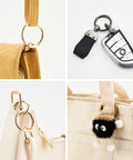 15 Pack Round Carabiner Clips With Trigger Spring O Rings Gold Finish One Inch And One Half Inch Sizes Metal Keychain Rings For Keys Bags And Purses Durable Gold Tone Buckle Clips For Everyday Carry on bags and keys