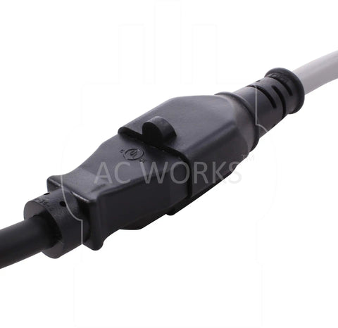 Top Tier One Foot 12 3 Awg Electric Vehicle Charging Adapter Plugging Standard Household Outlet Directly Into Nema 6 20 Receptacle, black plug close-up.