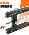Magnetic Aluminum Brake Booster Adjustment Tool For Precise Braking Distance Tuning Universal Push Rod Brakes Master Cylinder Compatibility Easy Grip Pro Grade Auto Maintenance Gear, 3.46x2.64x0.46 in