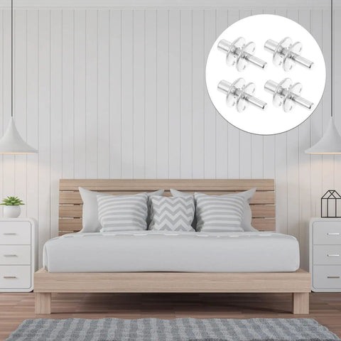 Beefy Bed Column Fastening Kit 5 Set for Sofa and Cabinet Legs Iron Connectors with Bed in Bedroom