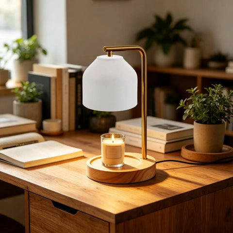 White Iron Lampshade Spare Part For Candle Warmer With 10mm Hole Diameter, Scratch Resistant Surface, Minimalist Farmhouse Design, Perfect For Everyday Home Use And Nightstand Setup on candle warmer