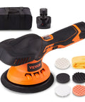 Cordless 6 Inch Random Orbital Polisher For Cars 5200 RPM Variable Speed 12V Rechargeable Battery Included Wireless Polishing Kit