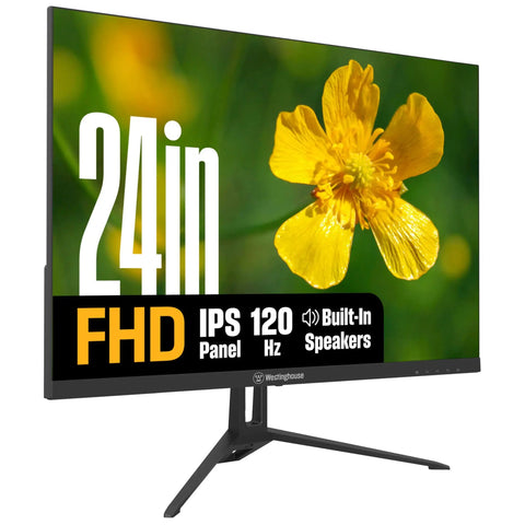 24 Inch Gaming Monitor With 120Hz Refresh And 1ms Response Time, Sick IPS Color, 1080p FHD, Built In Speakers, Eye Care, Adaptive Sync FreeSync