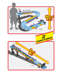 Hot Wheels Mario Kart Rainbow Road Raceway Track Set With Lights And Sounds Eight Foot Long Rainbow Course shown assembled