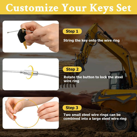 Instructions for 55 Piece All In One Heavy Equipment Keys Master Set For Excavators And Construction Machines With Ignition Keys