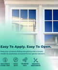 Easy-to-apply lubricant for windows, showing benefits like water repellence and biosynthetic nanotechnology, part of SqueaksGone Lubricant 1 Oz No More Squeaks Penetrating Oil For Hinges And Garage Doors, Sewing Machines, Bike Chains, Sliding Locks, Squeak Fix Made In The USA