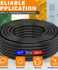 Coiled Road Ready Premium PA12 Nylon DOT Air Line 100 Foot One Half Inch OD Pneumatic Tubing SAE J844 for high temp use