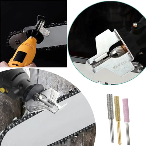 20 Piece Chainsaw Sharpening Kit With Diamond Burr Files And Angle Guide for Drill sharpening chainsaw and lawn mower blades