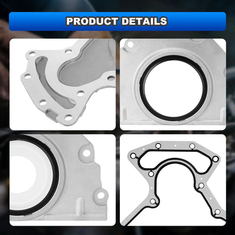 Beefy Rear Main Seal Cover Kit With Gasket And Bolt For GM V8 Engines Fits Cadillac Escalade, GMC Yukon Sierra, Chevy Suburban