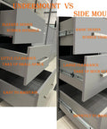 Undermount Soft Close 21 Inch Drawer Slides, Full Extension, Bottom Mount, Locking, 6 Pairs, Heavy Duty 100 Lb Capacity, Frameless Cabinet Hardware For Kitchen, Dresser And Tool Box Drawers, Quiet Smooth Operation, drawer comparison