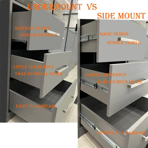 Undermount Soft Close 21 Inch Drawer Slides, Full Extension, Bottom Mount, Locking, 6 Pairs, Heavy Duty 100 Lb Capacity, Frameless Cabinet Hardware For Kitchen, Dresser And Tool Box Drawers, Quiet Smooth Operation, drawer comparison