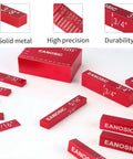 15-piece red anodized Setup Blocks Height Gauge Set Aluminum Blocks with engravings for woodworking routers and table saws