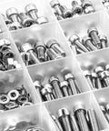 880 Piece Metric Bolt Set M2 To M5 Stainless Steel Hex Bolts Nuts And Washers Assortment Kit Perfect For DIY Projects And Repairs With Precise Threads And Durable Fasteners.