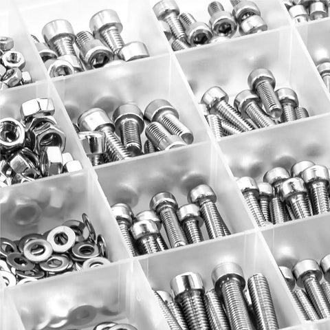 880 Piece Metric Bolt Set M2 To M5 Stainless Steel Hex Bolts Nuts And Washers Assortment Kit Perfect For DIY Projects And Repairs With Precise Threads And Durable Fasteners.