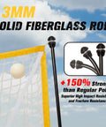 Close-up of 6x6x7 Ft Lacrosse Goal with upgrade square steel frame base, featuring 13mm solid fiberglass rod and net detail.