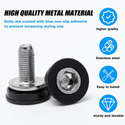 Image showing 4 Pack Bike Hex Crank Arm Bolts 8mm M8 Thread High Strength Steel Crankset Bolts for Square Hole Bicycle Crank Arm Fixings.