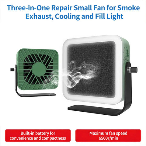 Compact Rechargeable Solder Fume Extractor And Mini Solder Fan With Bright Led Spotlight Hella Smooth Operation For Phone Circuit Fixes No Sweat Portable Smoke Absorber