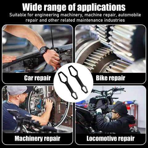 Two Pack Multi Functional Adjustable Wrench 6 Inch Universal Gear Style Self Adjusting Spanner for various repair tasks.