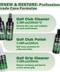 8 In 1 Golf Club Care Kit For Shine And Rust Removal With Cleaner, Brush, Groove Sharpener, Grip Cleaner, Polish, Magnetic Towel, Ball Towel, And Portable Bag Built For Pro Grade Club Cleaning. 3.38 fl oz bottles