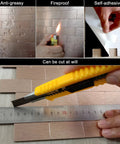 10-Sheet Peel And Stick Metal Backsplash Tiles In Brushed Aluminum Self Adhesive Subway 3D Wall Sticker demo with cutter and flame test