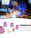 Gas Lens Welding Consumables Kit With Ceramic Nozzles And Mouth Pro Grade Heavy Duty Industrial Grade Welding Accessories Sets In 12 14 16 24 Sizes