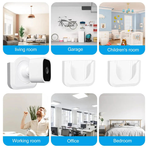 Adhesive Wall Mount Bracket For Blink Mini Indoor Camera No Drill No Screws Damage-Free Easy Install 2 Pack for various rooms