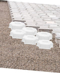Installed medium hole tiles concrete mold for stepping stones, reusable DIY garden path and patio paver maker, 10.62 x 10.62 x 2.36 in.
