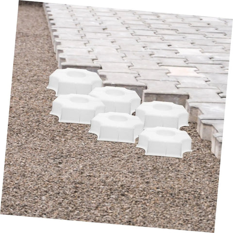 Installed medium hole tiles concrete mold for stepping stones, reusable DIY garden path and patio paver maker, 10.62 x 10.62 x 2.36 in.