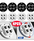 Self Adhesive 360 Degree Stainless Steel Casters For Bins And Furniture, Four Wheel Set With ABS Core, Ultra Quiet, Floor Safe