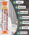808 Solder Flux Soldering Paste 10cc 10mL for gnarly oxidized electronics, lead-free, low volatility, with product features