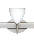 Sleek Contemporary 3 Light Wall Sconce With Opal Matte Glass For G9 Base Bulbs And Satin Nickel Finish, 7.75 inch design