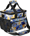 Pattern Texture Insulated Picnic Backpack For Women And Men Large Portable Lunch Bag With Insulated Cooler Compartment.