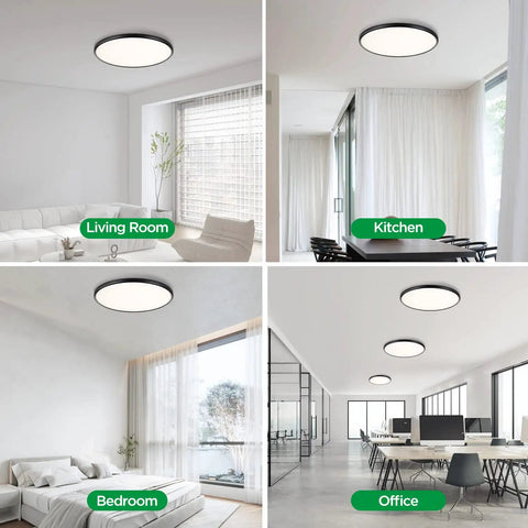 18.2 Inch LED Flush Mount Ceiling Light 36W Dimmable With 3 Color Temperatures 3000K 4000K 6500K in living room kitchen office