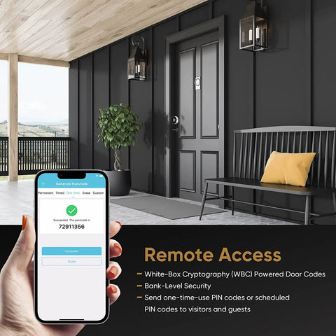 WiFi Smart Lock With Gateway For Airbnb And Rental Property Management Keyless Entry Stainless Steel Deadbolt Easy Install No Drilling Remote Access For Hosts And Residents