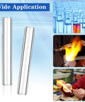 Twenty Pcs Four Inch Borosilicate Glass Blowing Tubes Clear Glass For Blowing Lampworking Crafting With Four Cleaning Brushes