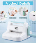 Beginner Friendly Die Cutting And Embossing Machine Kit for Card Making, easy to carry A5 die cutter with 6 inch opening and non-slip handle