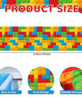 9 Foot Building Block Table Skirt Bringing Sweet Brick Vibes To Teachers Desks And Classroom Workstations For Back To School Setup And Quick Office Or Cabinet Decor Accents, colorful design, 274cm x 76cm