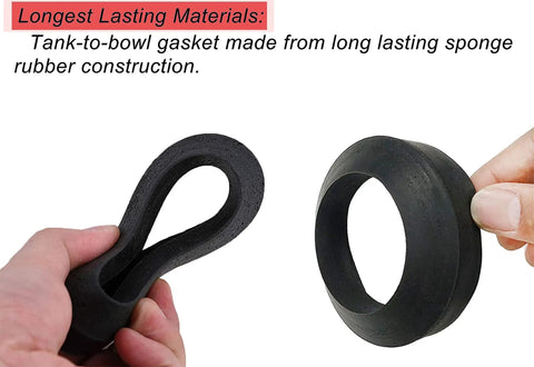 3 Inch Flush Valve Replacement Kit With Gasket And Bolts For 2 Piece Toilets showing durable rubber gasket